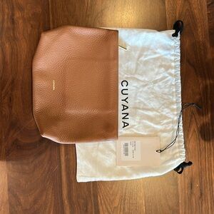 NWT - Cuyana Mini Zipper Pouch - Caramel